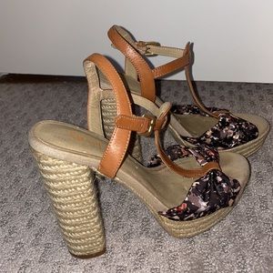 Floral Heel Wedges